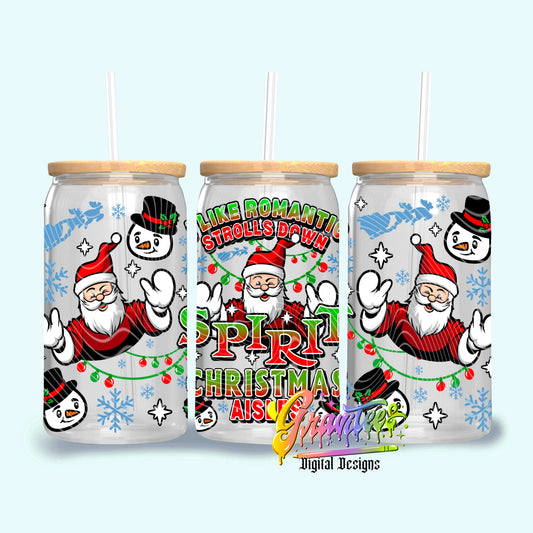 Christmas Spirit 16oz Tumbler Template Design PNG,  for UVDTF or Sublimation Printing PNG Only!!