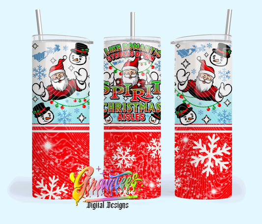 Christmas Spirit 20oz Tumbler Template Design PNG,  for UVDTF or Sublimation Printing PNG Only!!