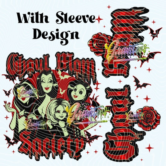 Ghoul Mom with Sleeve Design Png for DTF or Shirt Printing, PNG Only!
