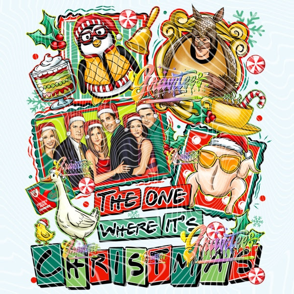 Friendsmas Design Png for DTF or Shirt Printing, PNG Only!