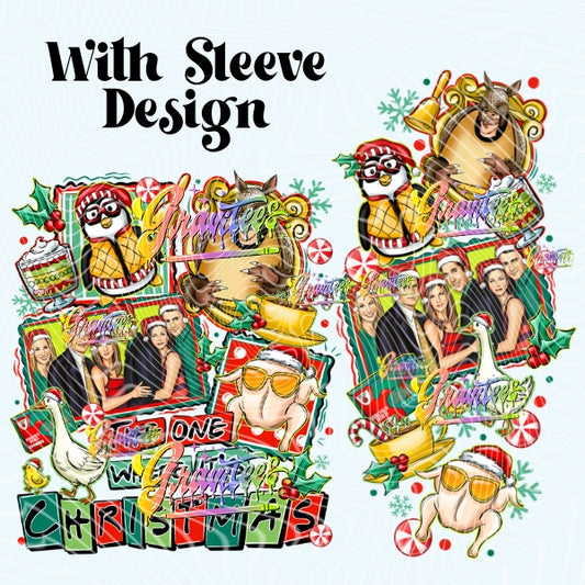 Friendsmas with Sleeve Design Png for DTF or Shirt Printing, PNG Only!