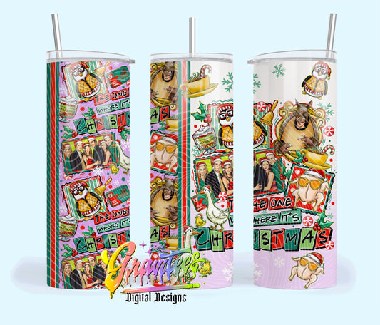 Friendsmas 20oz Tumbler Template Design PNG,  for UVDTF or Sublimation Printing PNG Only!!
