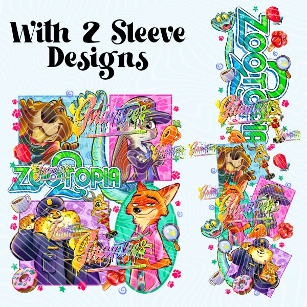 Animal Partners with Sleeve Design Png for DTF or Shirt Printing, PNG Only!