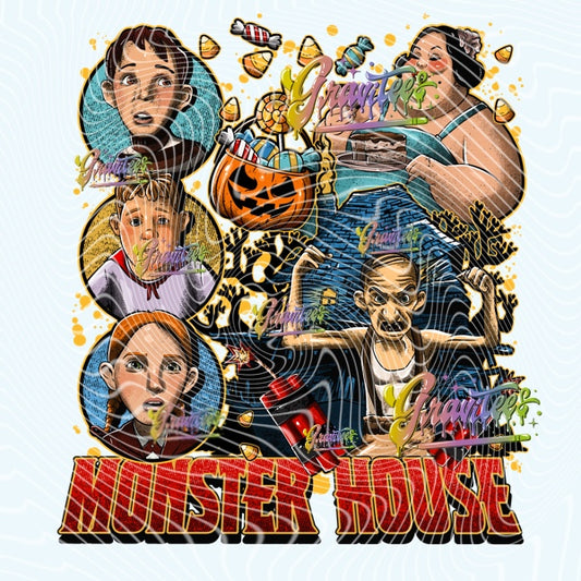 Haunted House PNG, Halloween House Clipart for DTF or Shirt Printing PNG Only!