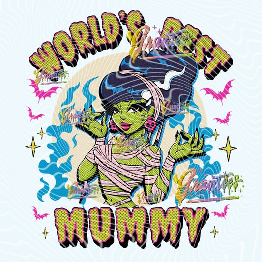 WORLDS BEST MUMMY Png for DTF or Shirt Printing, PNG Only!