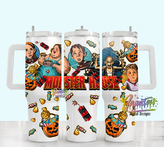 Haunted House 40oz Template PNG, Halloween  Clipart for UVDTF or Sublimation Printing PNG Only!