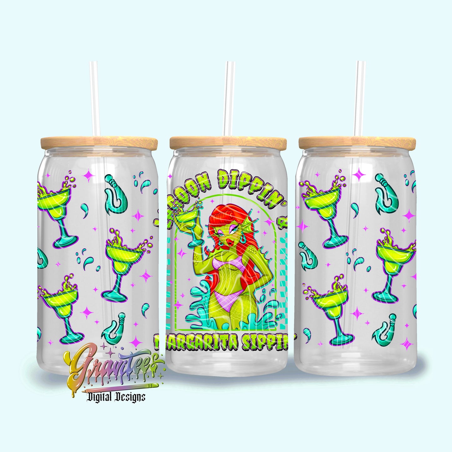LAGOON DIPPIN  16oz Tumbler Template Design PNG,  for UVDTF or Sublimation Printing PNG Only!!