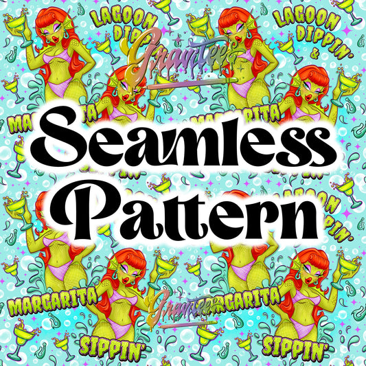 LAGOON DIPPIN Seamless Design Png for DTF or Shirt Printing, PNG Only!