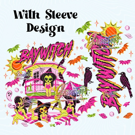 BAYWITCH  With Sleeve Design Png for DTF or Shirt Printing, PNG Only!