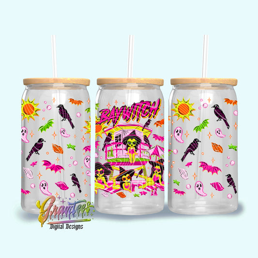 BAYWITCH  16oz Tumbler Template Design PNG,  for UVDTF or Sublimation Printing PNG Only!!