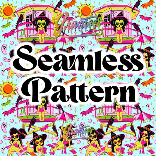 BAYWITCH  Seamless Design Png for DTF or Shirt Printing, PNG Only!