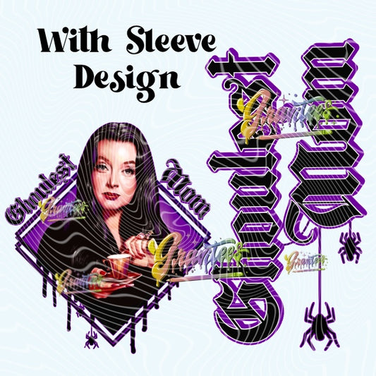 GHOULEST MOM  With Sleeve Design Png for DTF or Shirt Printing, PNG Only!