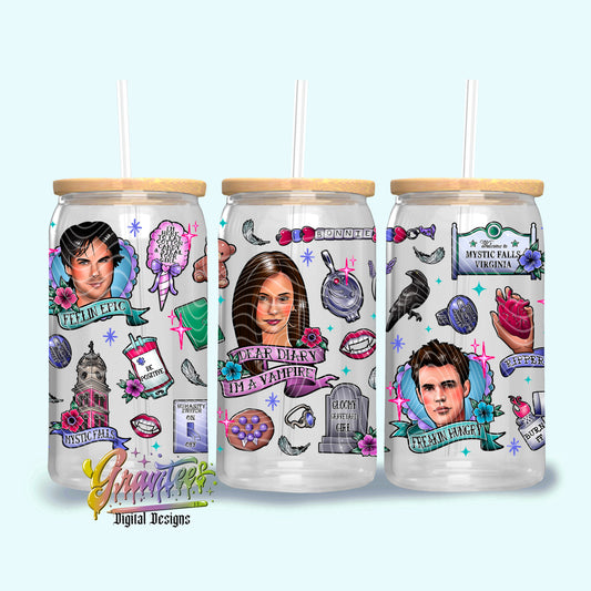 MYSTIC 16oz Tumbler Template Design PNG,  for UVDTF or Sublimation Printing PNG Only!! (Copy)