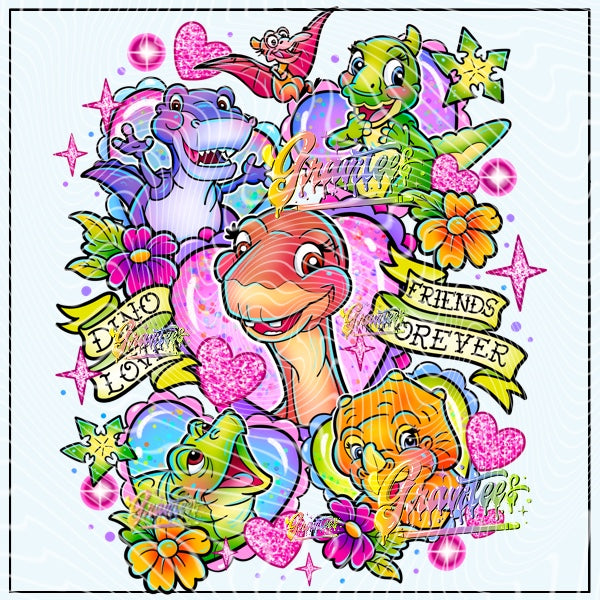 Valentine Dinosaurs Design Png for DTF or Shirt Printing, PNG Only!