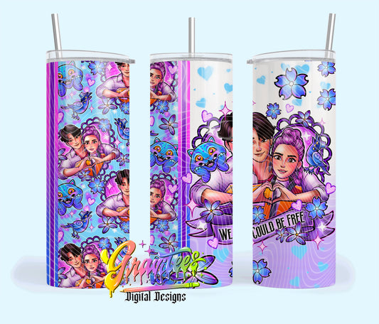 We Could Be Free 20oz Tumbler Template Design PNG,  for UVDTF or Sublimation Printing PNG Only!!