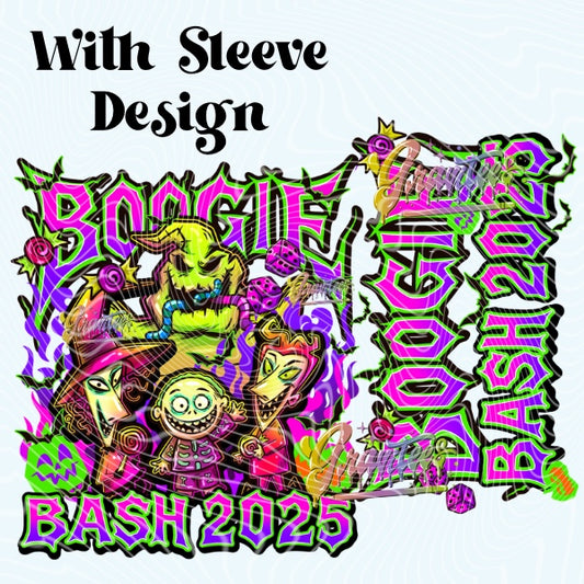 Halloween Bash Design with Sleeve  Png for DTF or Shirt Printing, PNG Only!