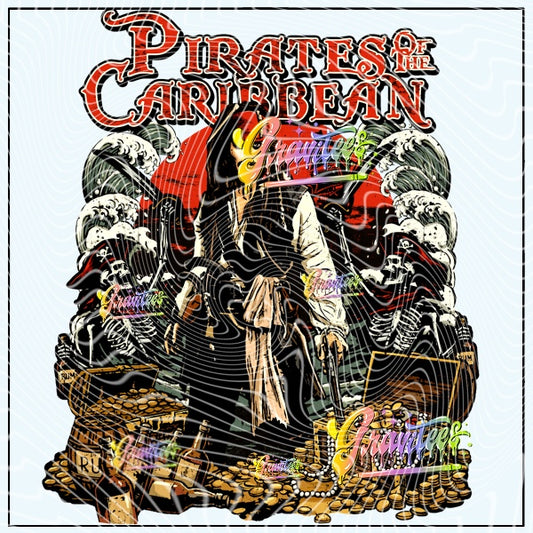 Pirate Design Png for DTF or Shirt Printing, PNG Only!