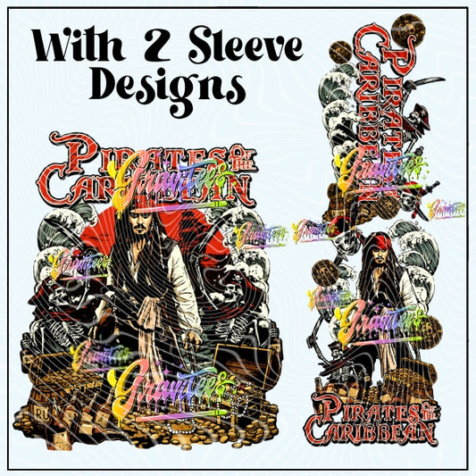 Pirate Design with Sleeve Png for DTF or Shirt Printing, PNG Only!