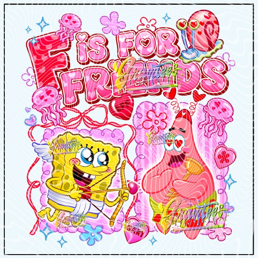 F is for Friends Design Png for DTF or Shirt Printing, PNG Only!