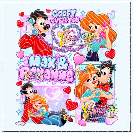 Goofy Over You Design Png for DTF or Shirt Printing, PNG Only!