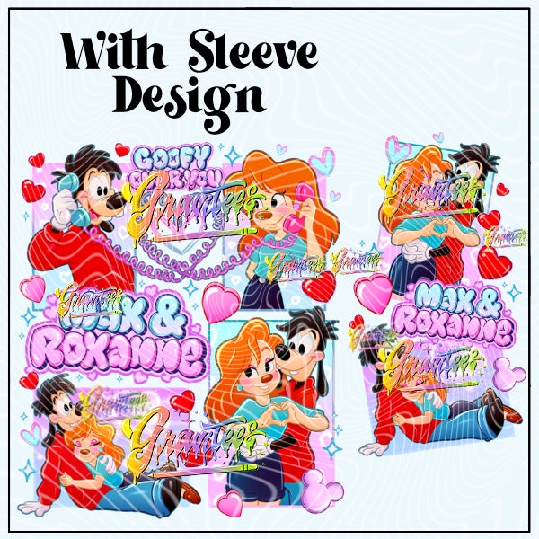 Goofy Over You with Sleeve Design Png for DTF or Shirt Printing, PNG Only!