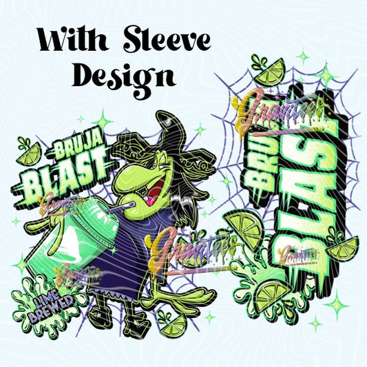 BRUJA BLAST  With Sleeve Design Png for DTF or Shirt Printing, PNG Only!