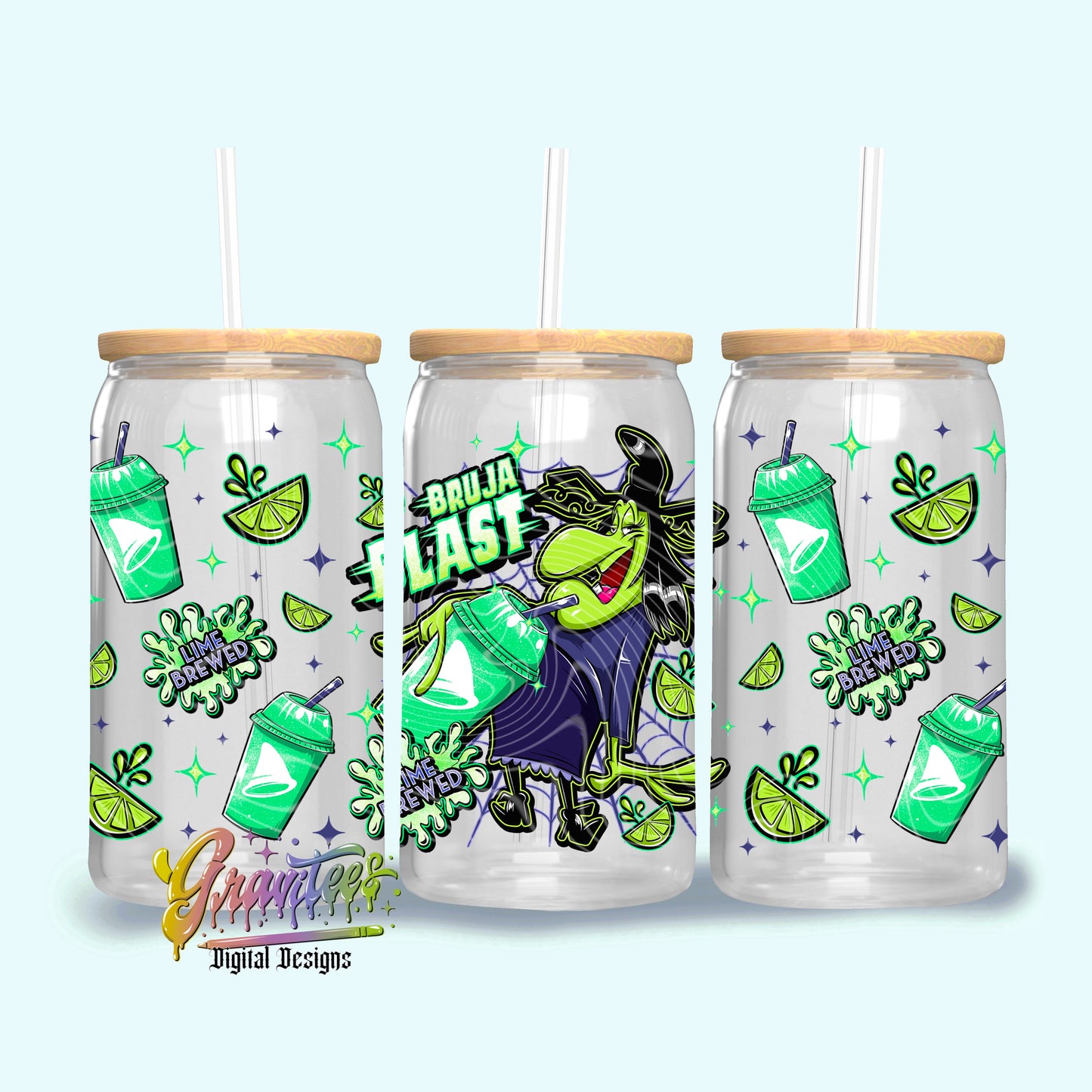 BRUJA BLAST 16oz Tumbler Template Design PNG,  for UVDTF or Sublimation Printing PNG Only!!