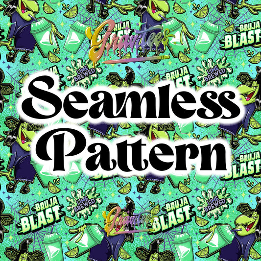 BRUJA BLAST Seamless Design Png for DTF or Shirt Printing, PNG Only!