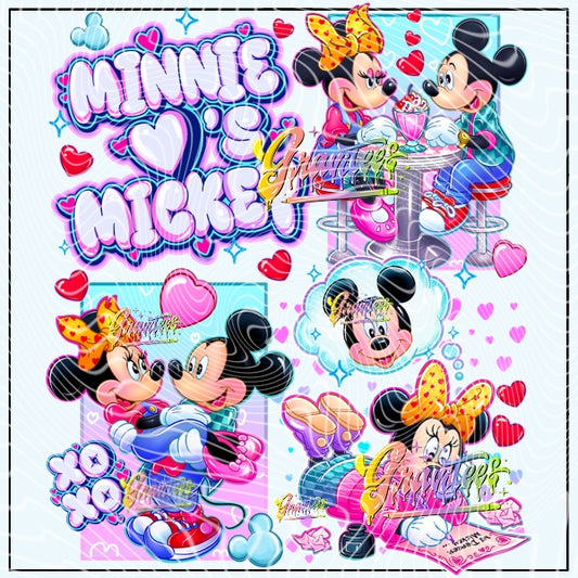 Mouse Love Design Png for DTF or Shirt Printing, PNG Only!