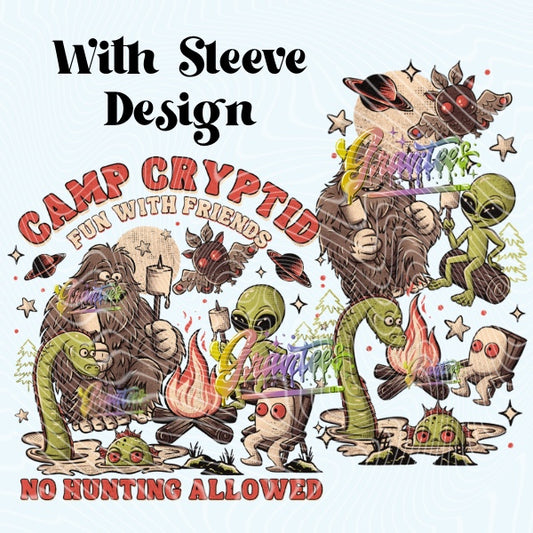 CAMP CRYPTID With Sleeve Design Png for DTF or Shirt Printing, PNG Only! Fix