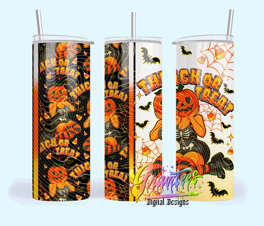 Thick Or Treat 20oz Tumbler Template Design PNG,  for UVDTF or Sublimation Printing PNG Only!!