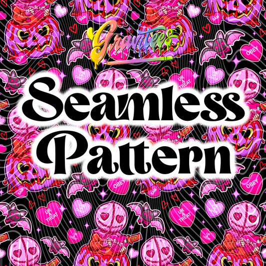 Happy Valloween Seamless Design PNG for DTF or Sublimation Printing PNG Only!