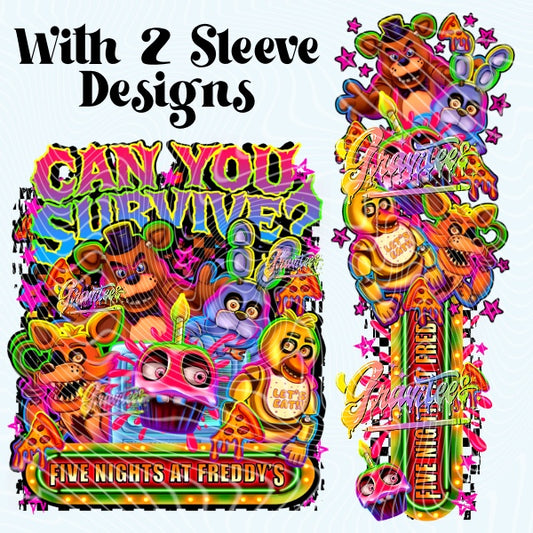 Pizza Bear with Words Png With Sleeve Designs for DTF or Shirt Printing, PNG Only!