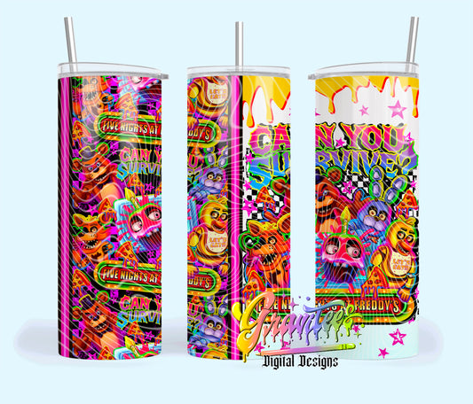 Pizza Bear 20oz Tumbler Template Design PNG,  for UVDTF or Sublimation Printing PNG Only!!