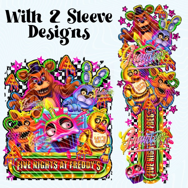 Pizza Bear Png With Sleeve Designs for DTF or Shirt Printing, PNG Only!
