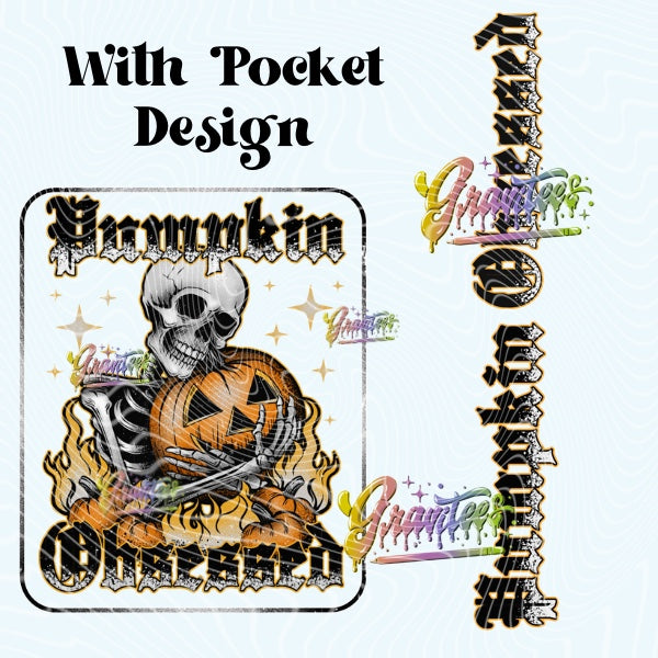 Pumpkin Obsessed With Sleeve PNG, Pumpkin Fall Halloween  Clipart for DTF or Shirt Printing PNG Only!