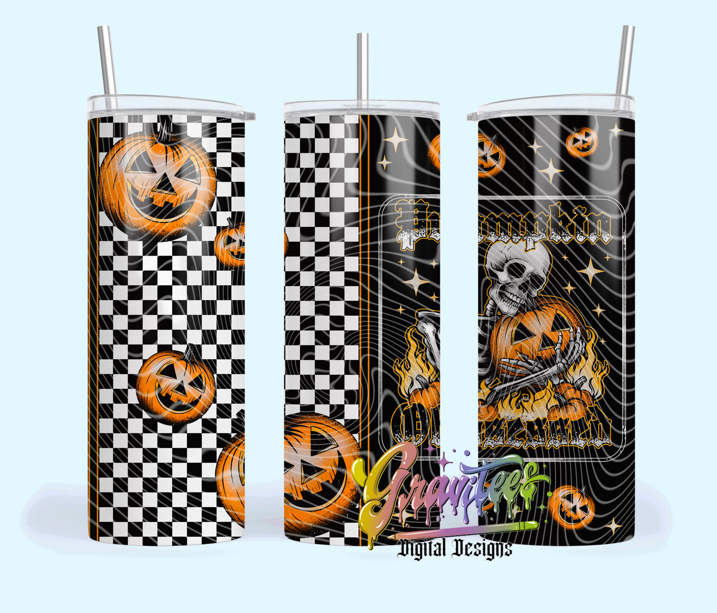 Pumpkin Obsessed 20oz Skinny Template PNG, Halloween Fall Clipart for UVDTF or Sublimation Printing PNG Only!