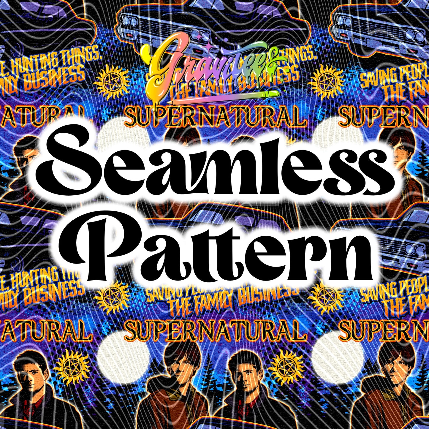 Family Business Seamless Design PNG for DTF or Sublimation Printing PNG Only!