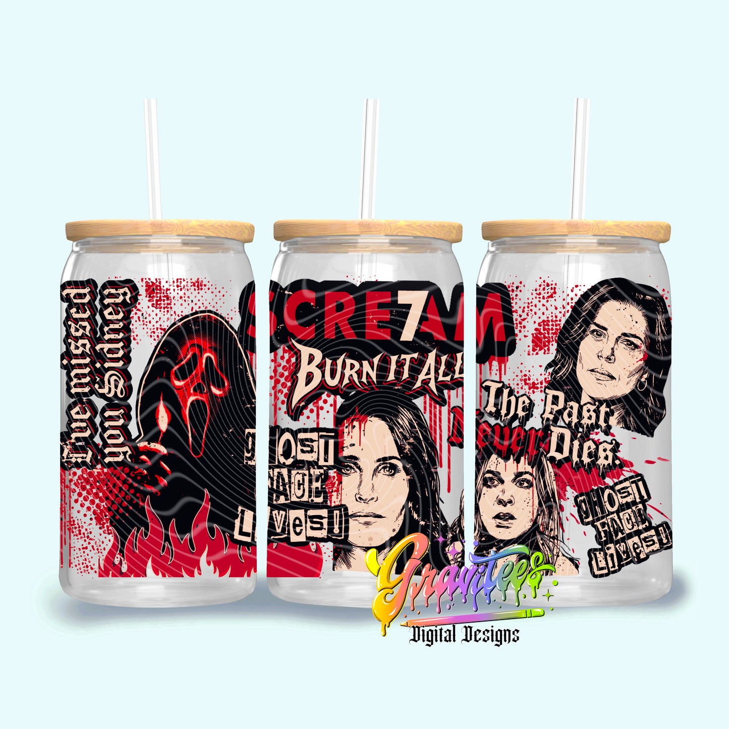 Burn It All 16oz Tumbler Template Design PNG,  for UVDTF or Sublimation Printing PNG Only!!