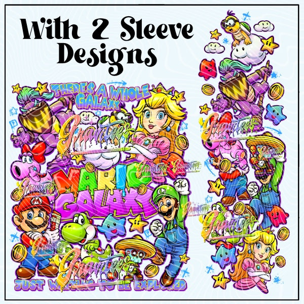 Galaxy Crew with Two Sleeve Designs Png for DTF or Shirt Printing, PNG Only!