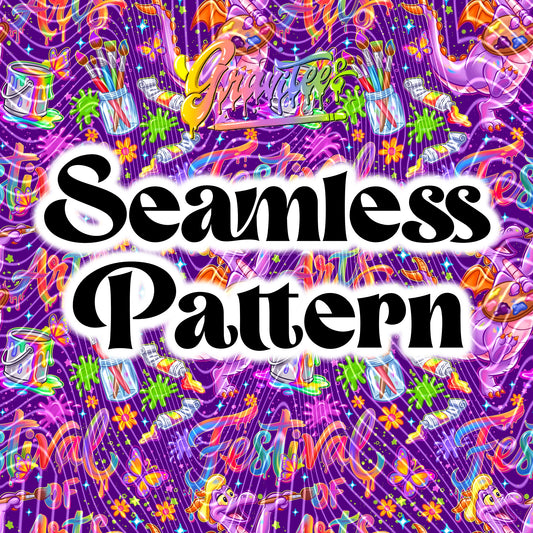 Dino Art Seamless Design PNG for DTF or Sublimation Printing PNG Only!