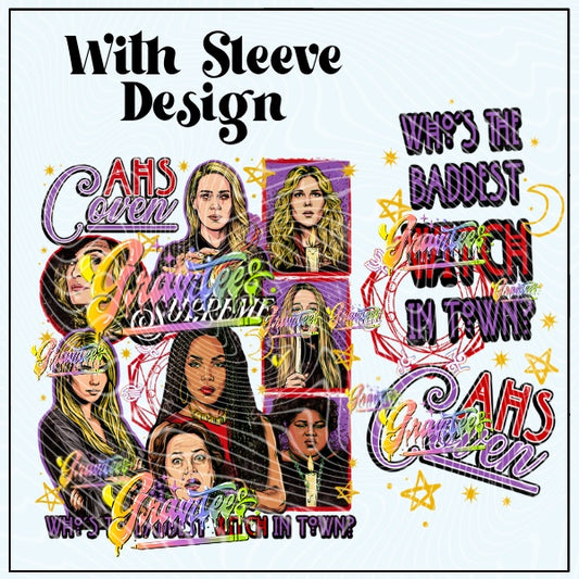 Coven Design with Sleeve Png for DTF or Shirt Printing, PNG Only!