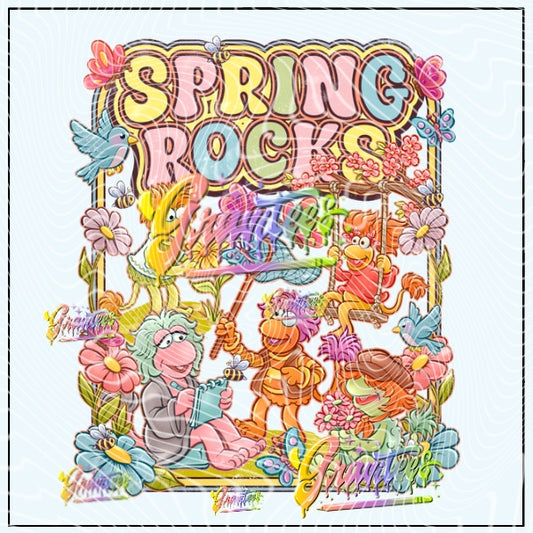 Spring Rocks Design Png for DTF or Shirt Printing, PNG Only!