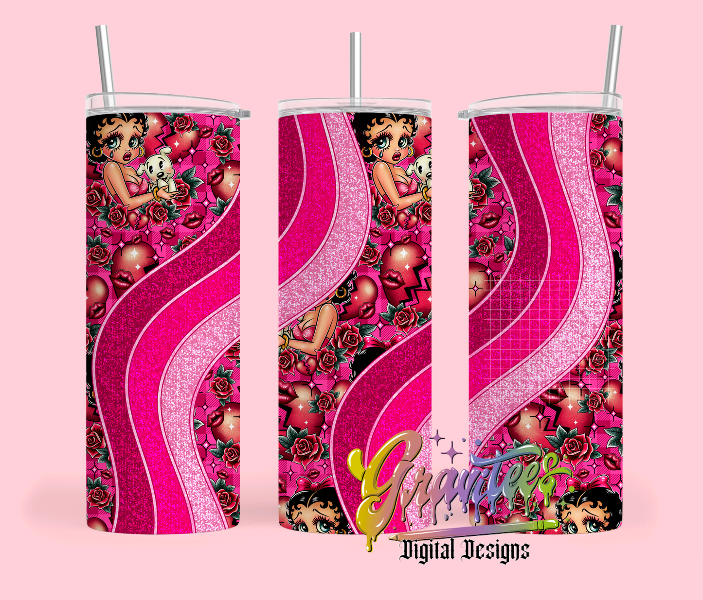 Heartbreaker Betty 20 oz. Tumbler Template Png, Valentine Clipart, Trendy Valentine Clipart for DTF  or Shirt Printing, PNG Only!