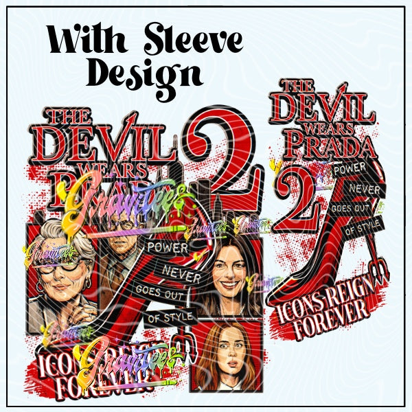 Fashion Icons with Sleeve Design Png for DTF or Shirt Printing, PNG Only!