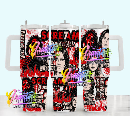 Burn It All 40oz Tumbler Template Design PNG,  for UVDTF or Sublimation Printing PNG Only!!