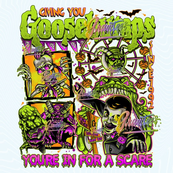 You’re In For A Scare PNG, 90’s Book Clipart for DTF or Shirt Printing PNG Only!