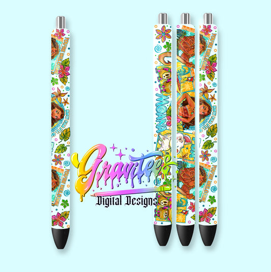 Water Daughter Pen Wrap Design PNG,  for UVDTF or Sublimation Printing PNG Only!!