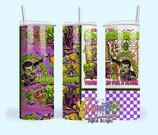 You’re In For A Scare Skinny Tumbler Design Png, Halloween Clipart, Clipart for UVDTF or Shirt Printing, PNG Only!