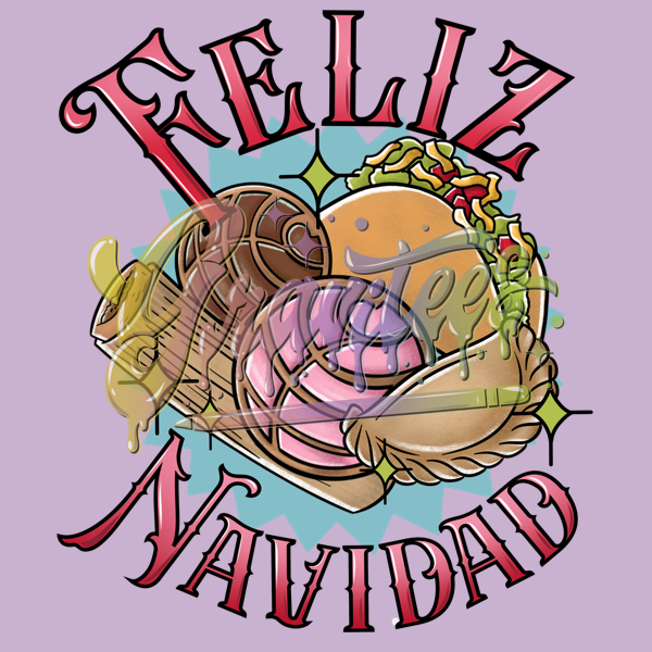 Feliz Navidad PNG, Fall Latin Food Clipart, Christmas Clipart, Tamale Clipart, Concha Clipart for DTF or Shirt Printing, PNG Only!